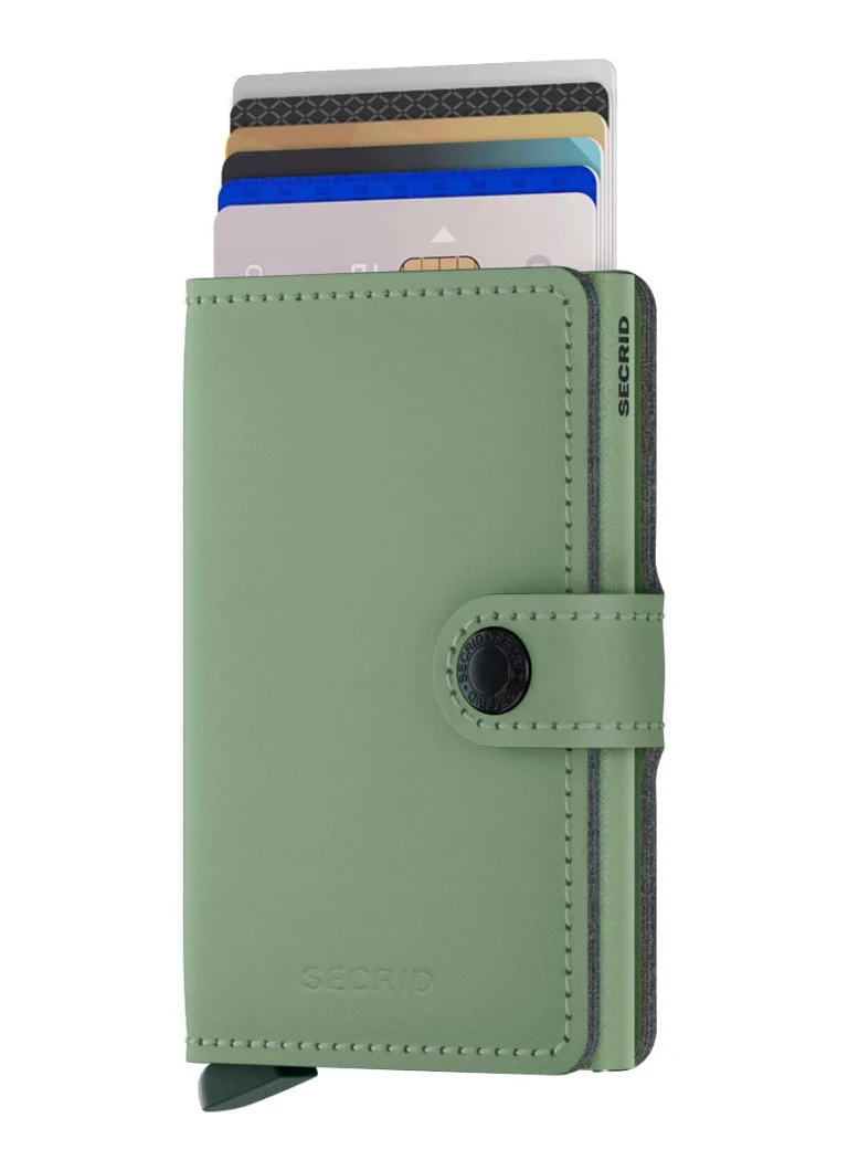 Portafoglio mini Secrid in pelle con porta carte di credito.