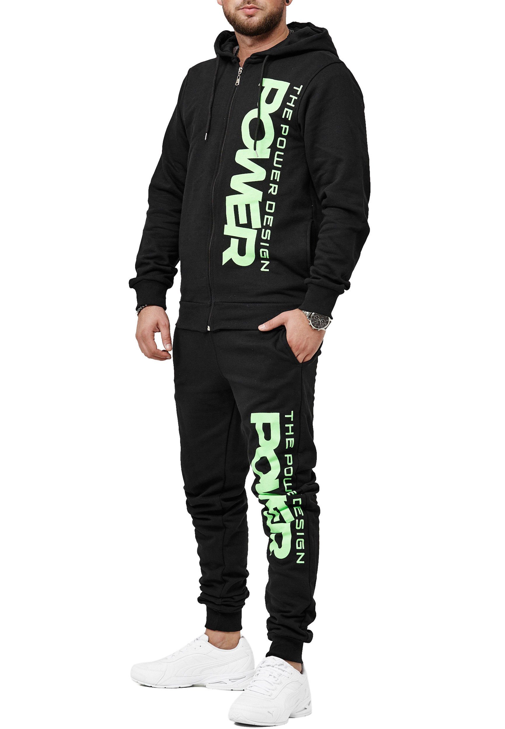 Code47 Jogginganzug Code47 Herren Jogginganzug JG-4115C (Sportanzug Trainingsanzug Fitnessanzug, 2-tlg)