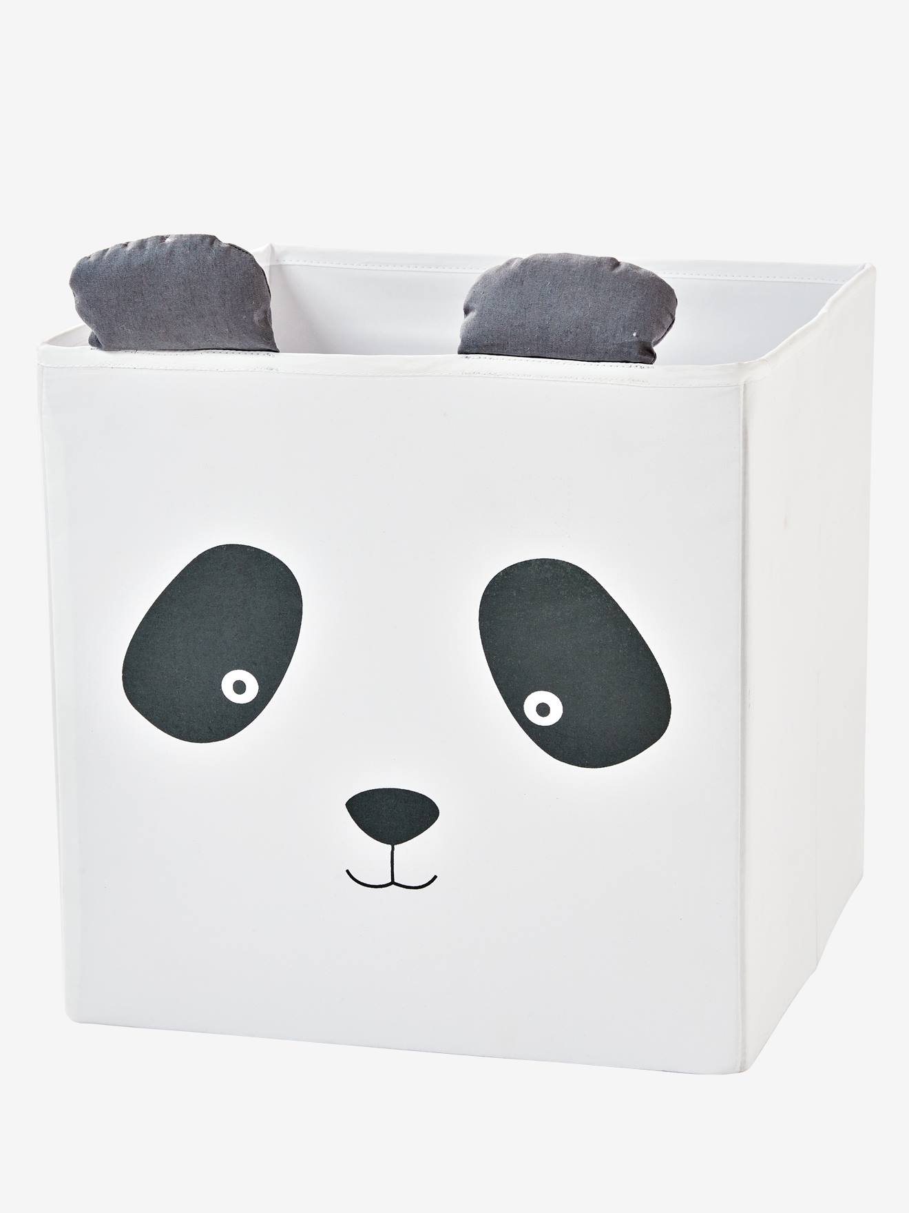 Lot de 2 bacs en tissu Panda koala beige