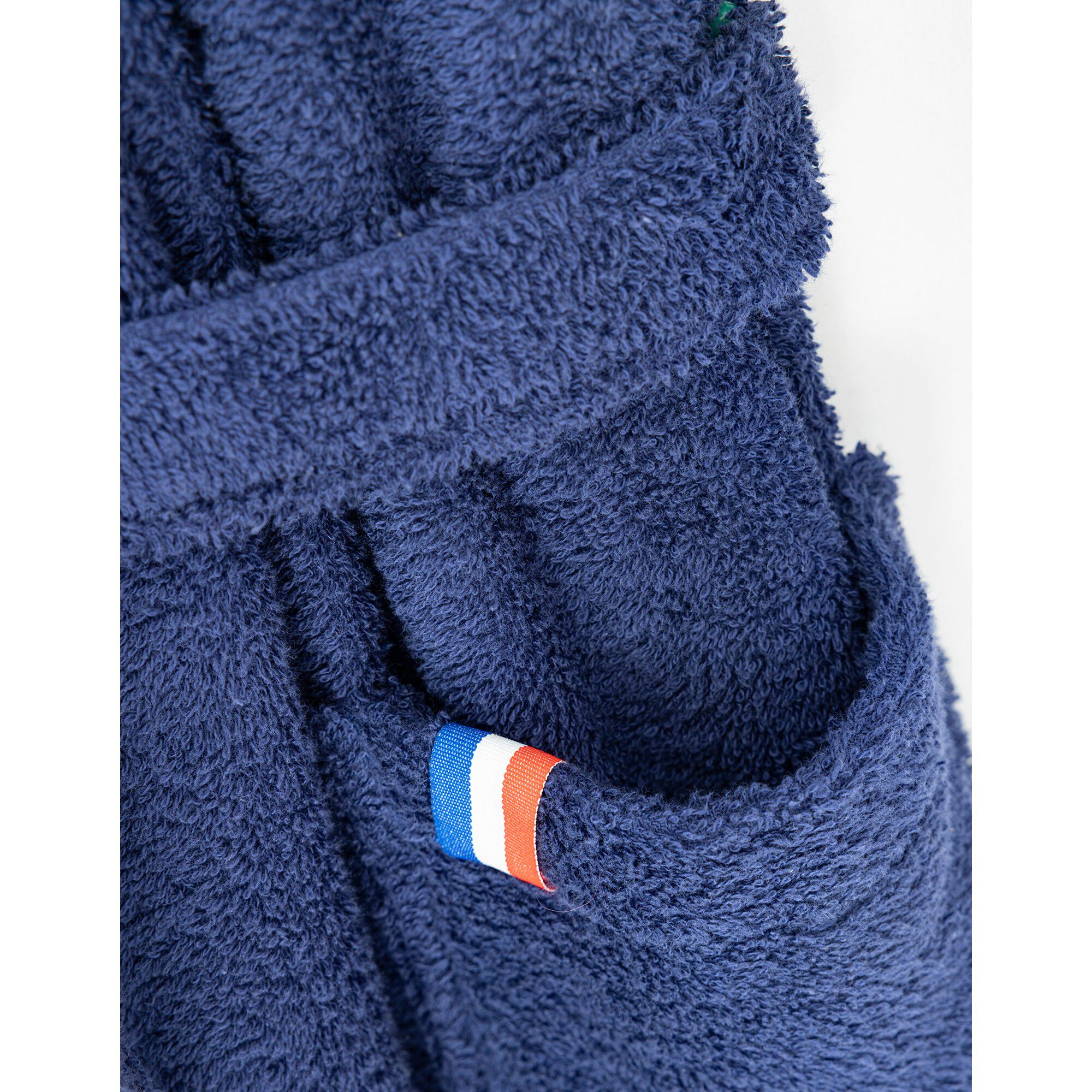 Peignoir de bain adulte PSG col kimono, éponge bouclette