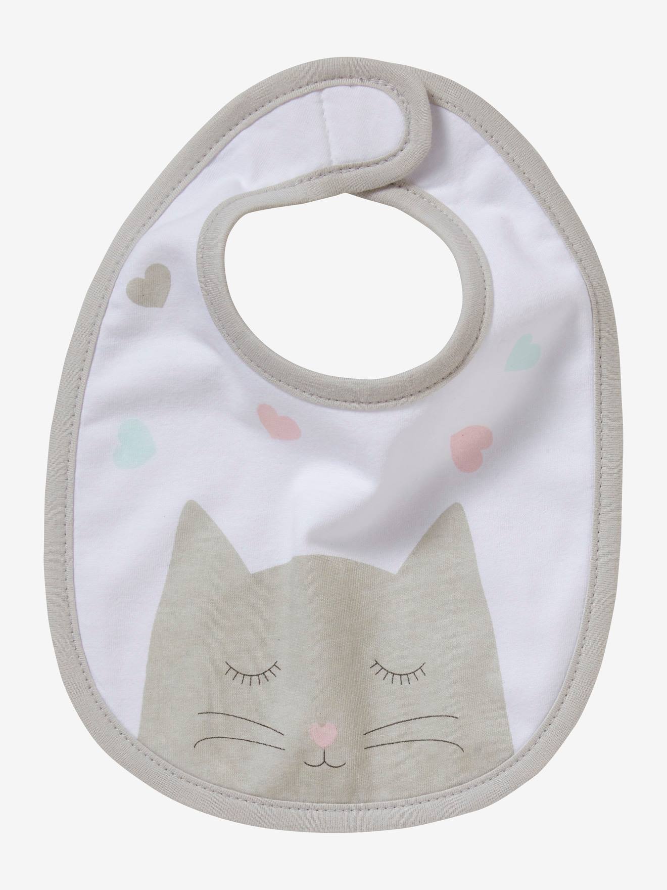Vertbaudet 5er-Pack Baby Lätzchen Oeko-Tex - pack rosa/katzenfreunde