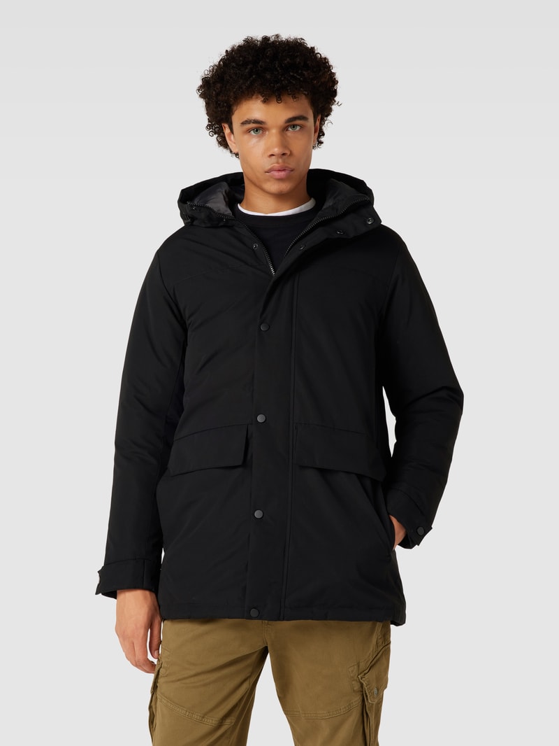 Parka mit Kapuze Modell 'CHAMP' in schwarz