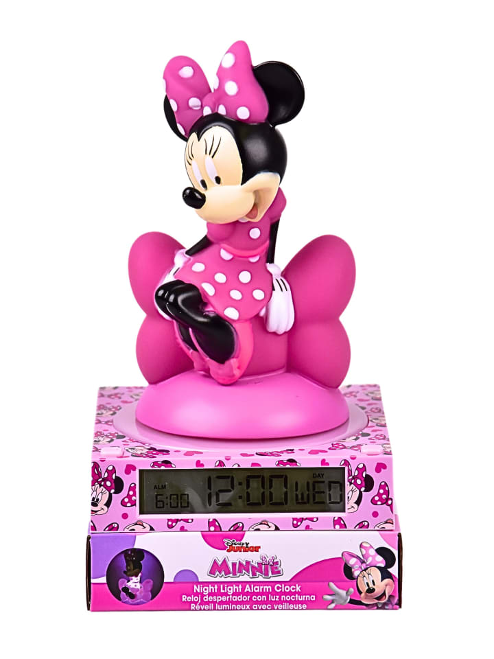 Disney Minnie Mouse Minnie Mouse Wecker mit 3D Figur & LED Nachtlicht  in Rosa günstig kaufen 21