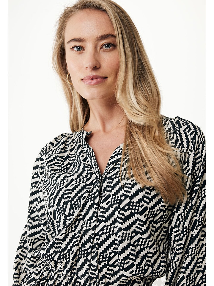Mexx Kleid in Schwarz/ Weiß günstig kaufen