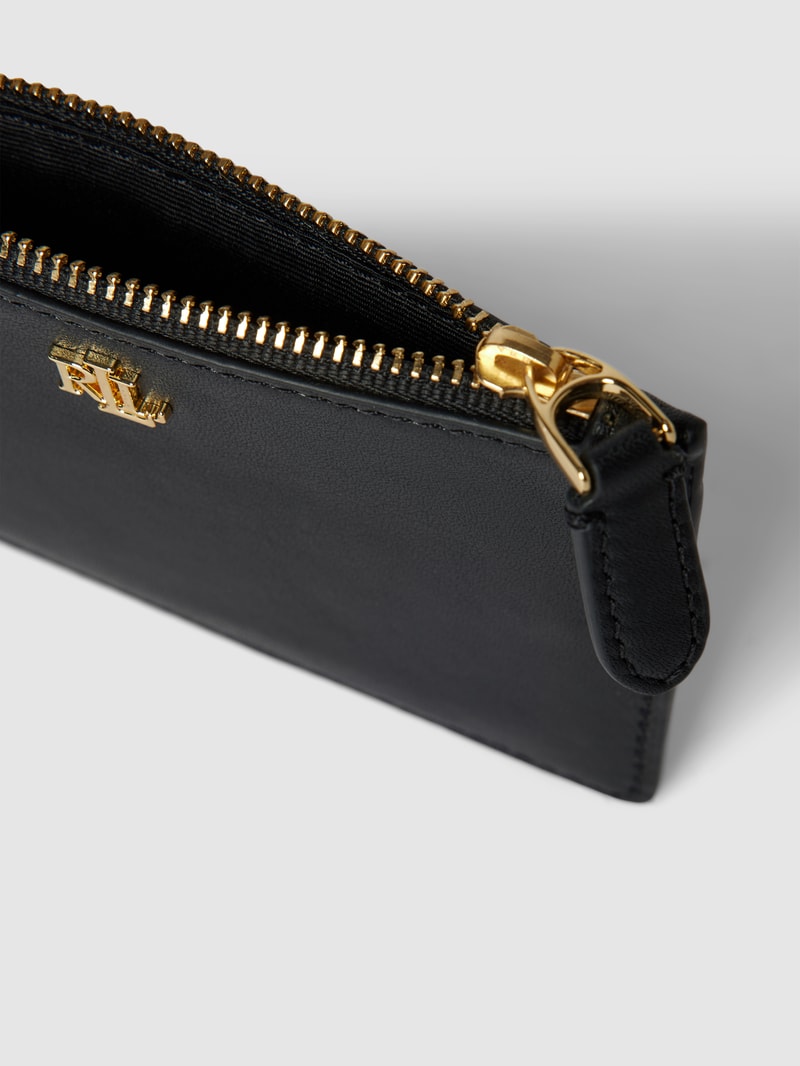 Kartenetui mit Label-Applikation Modell 'ZIP' in schwarz