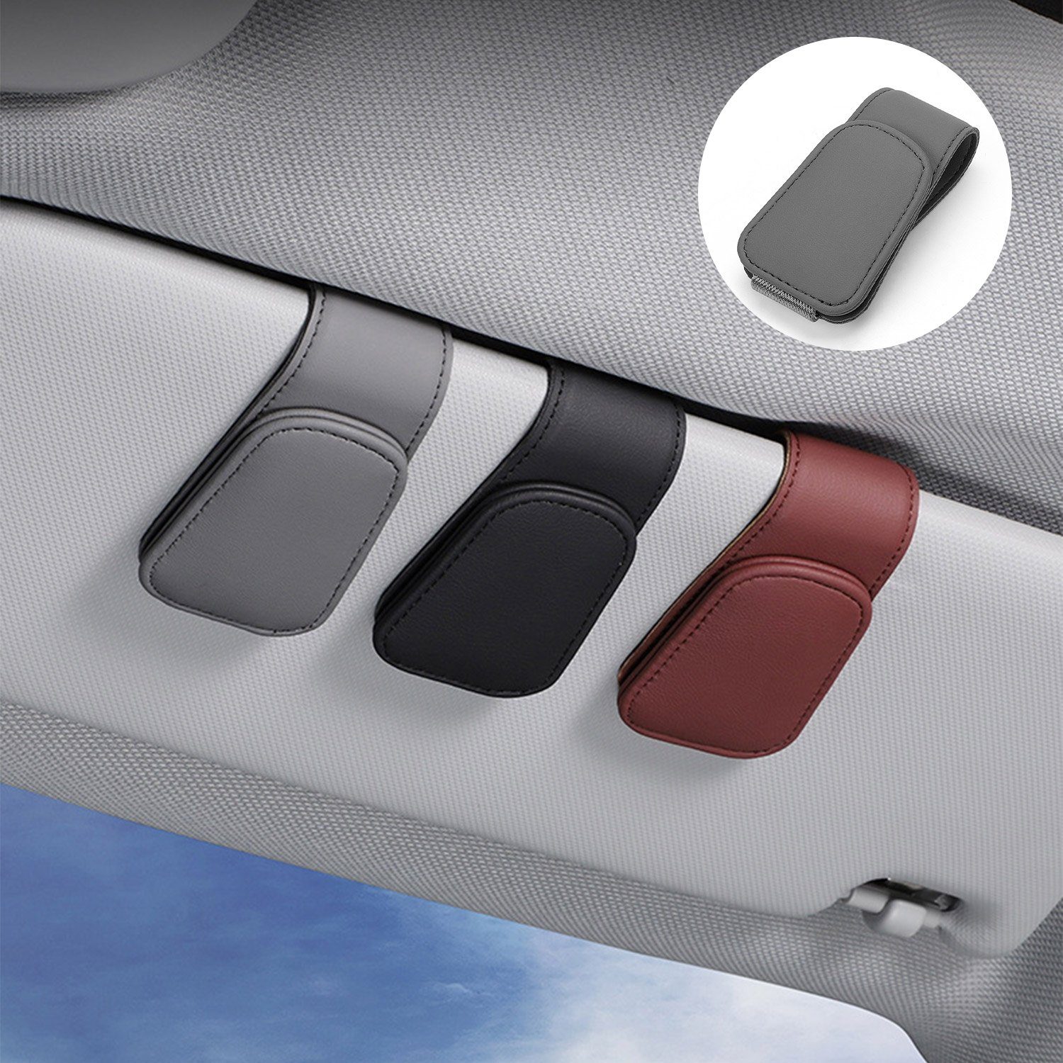 MAGICSHE Brillenetui sonnenblende, brillenhalter für auto Einzelpackung