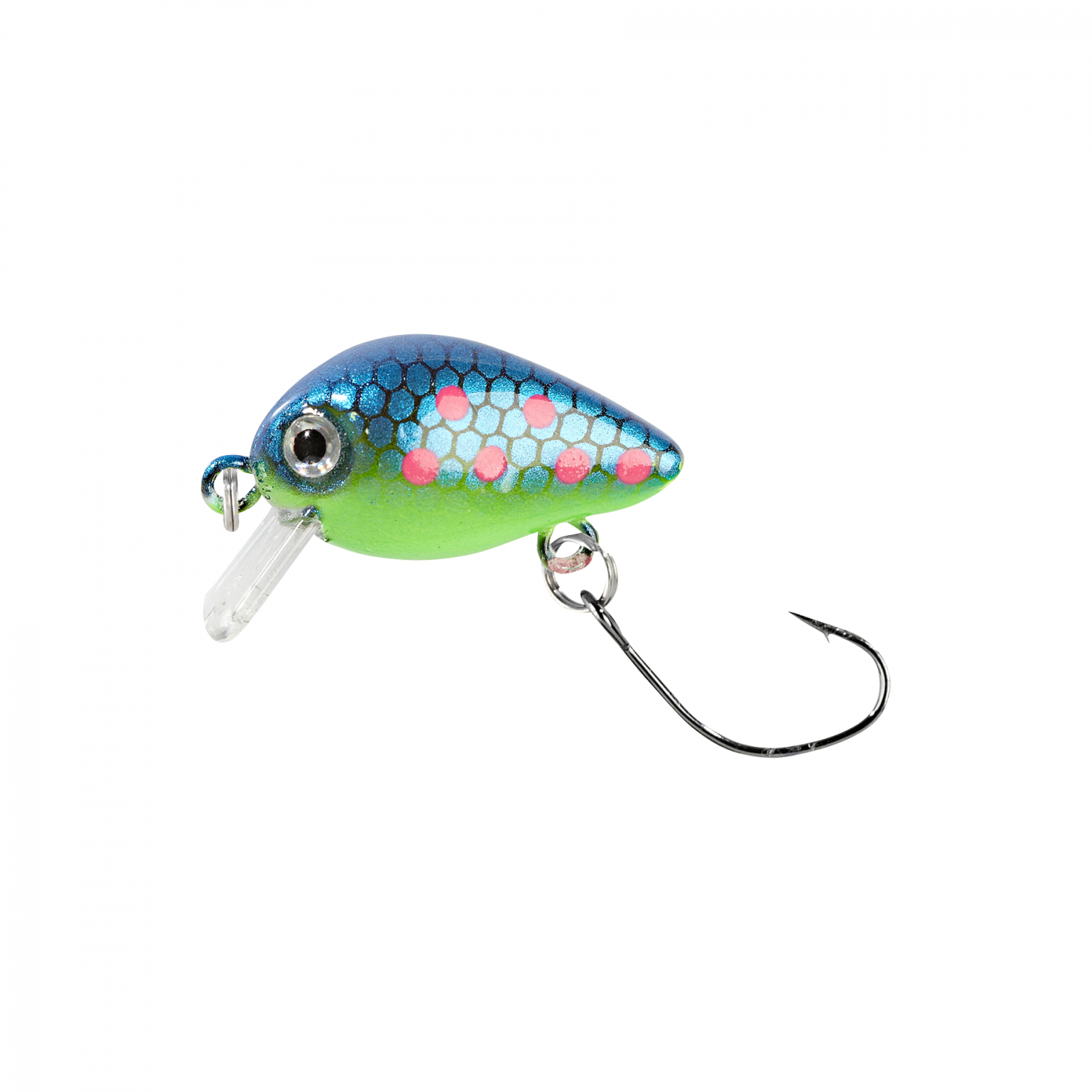 Trout Attack Crankbait Trout Crank (Blau-Pinke Punkte)