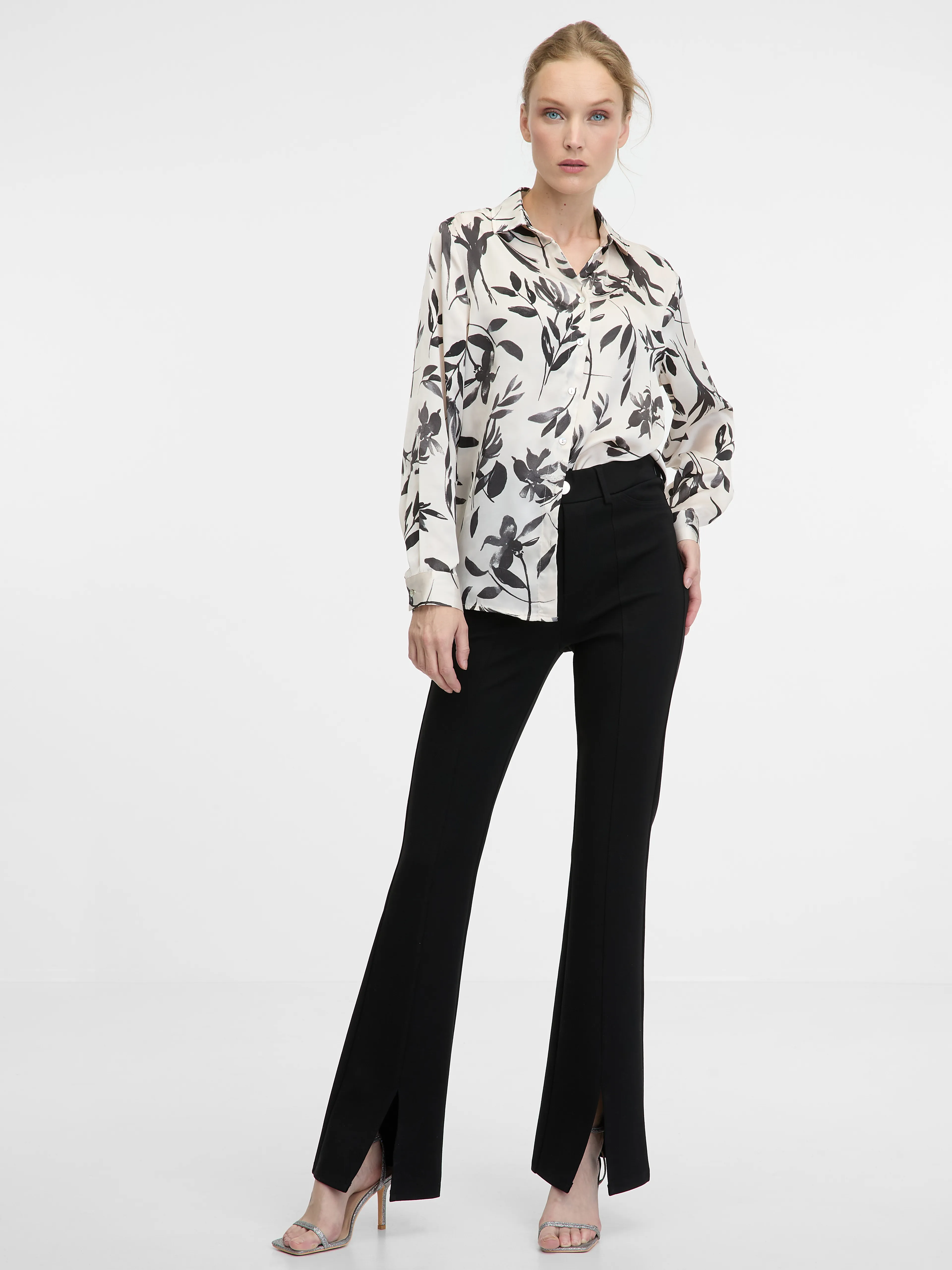 Schwarze Damen-Bootcut-Hose ORSAY
