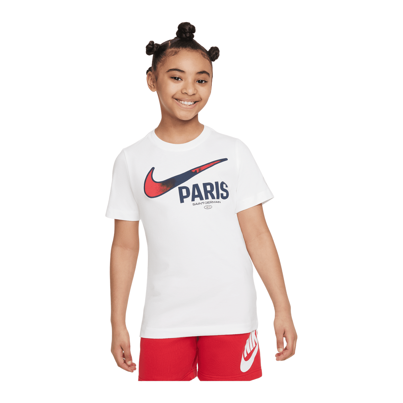 Nike Paris St. Germain Swoosh T-Shirt Kids Weiss F100