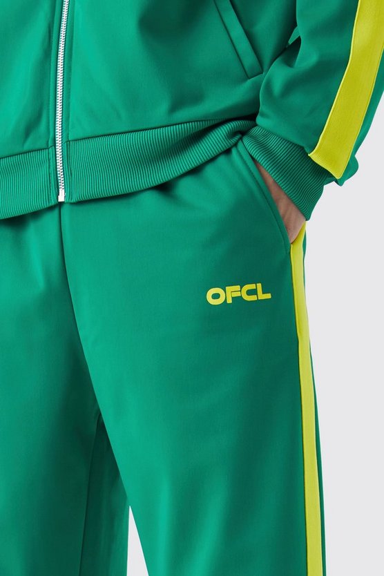 Lockere Trikot-Jogginghose mit Reißverschluss-Detail