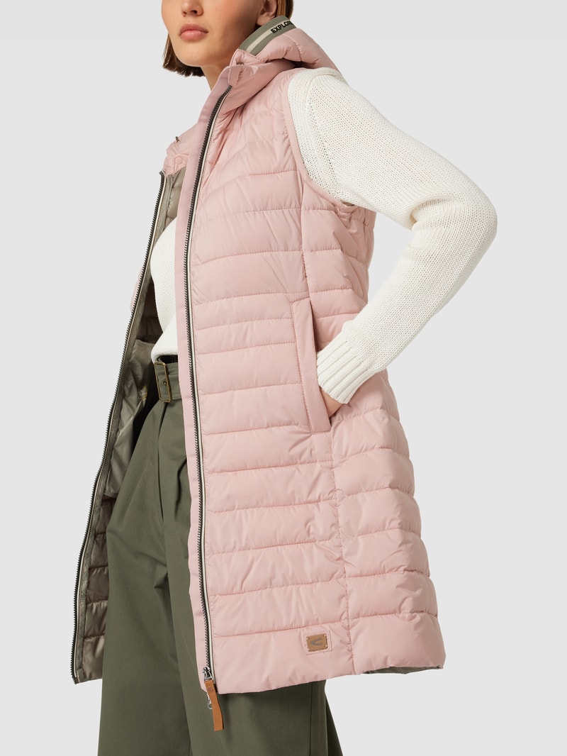 Weste mit Label-Details in rosé