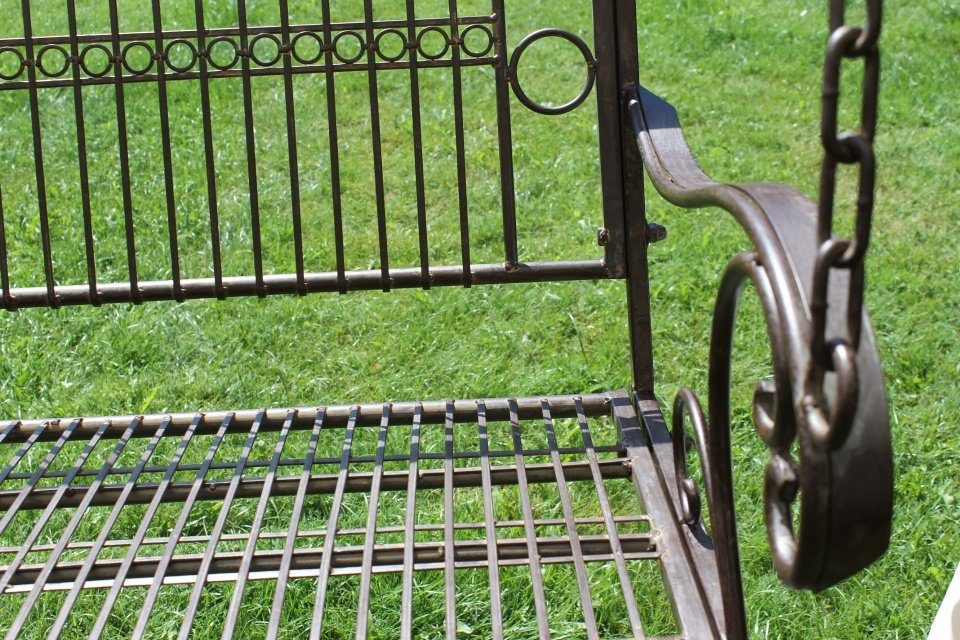 DanDiBo Hollywoodschaukel Hängebank Metall Garten 82505 Schaukel mit Ketten Gartenschaukel Baumschaukel Bank Hollywoodschaukel Schaukelbank