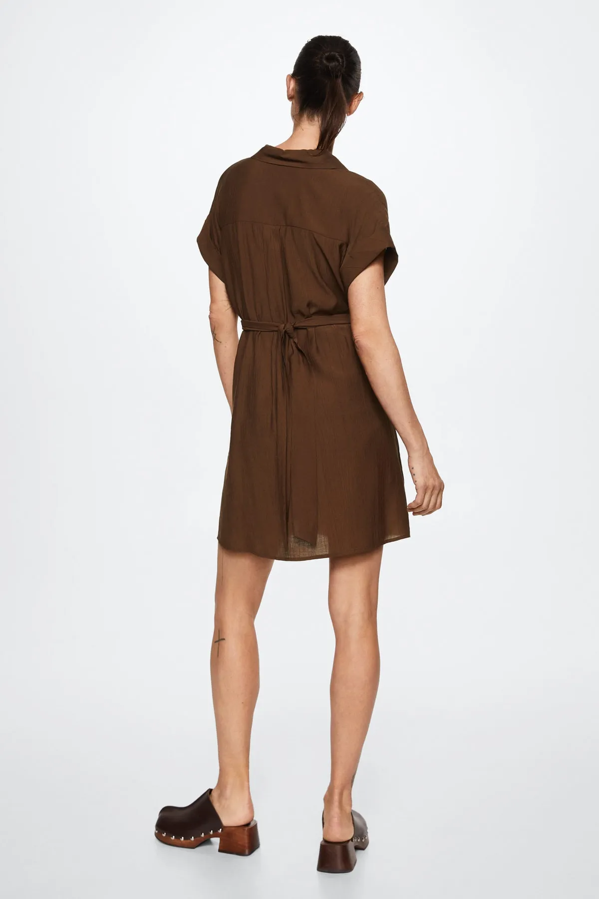 MANGO  Braunes Damenkleid 37710456