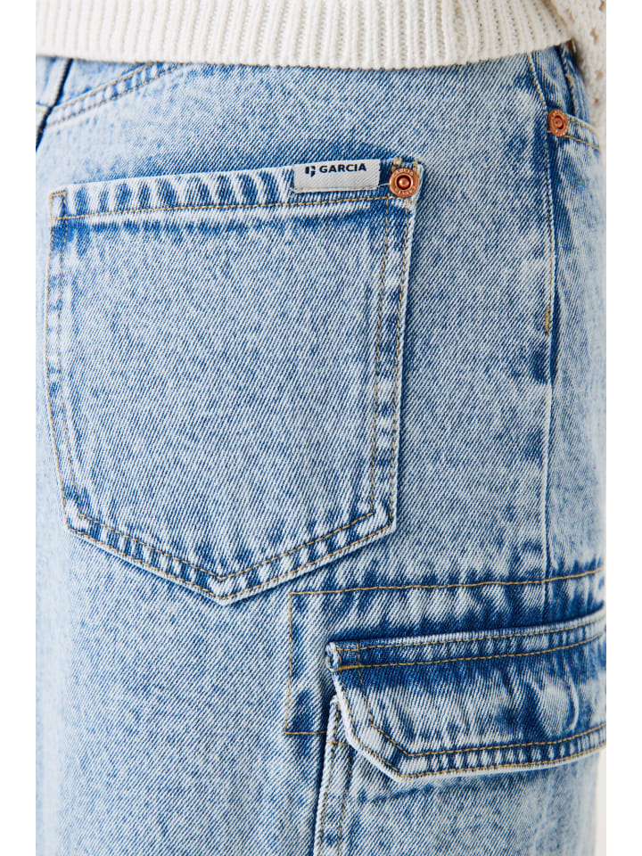 Garcia Jeansrock lang mit Schlitz in medium used günstig kaufen
