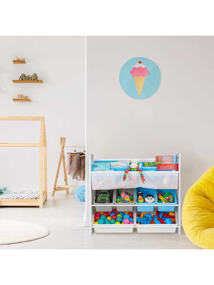 relaxdays Kinderregal Lagerfeuer in Bunt - (B)86 x (H)78 x (T)26,5 cm günstig kaufen onesize