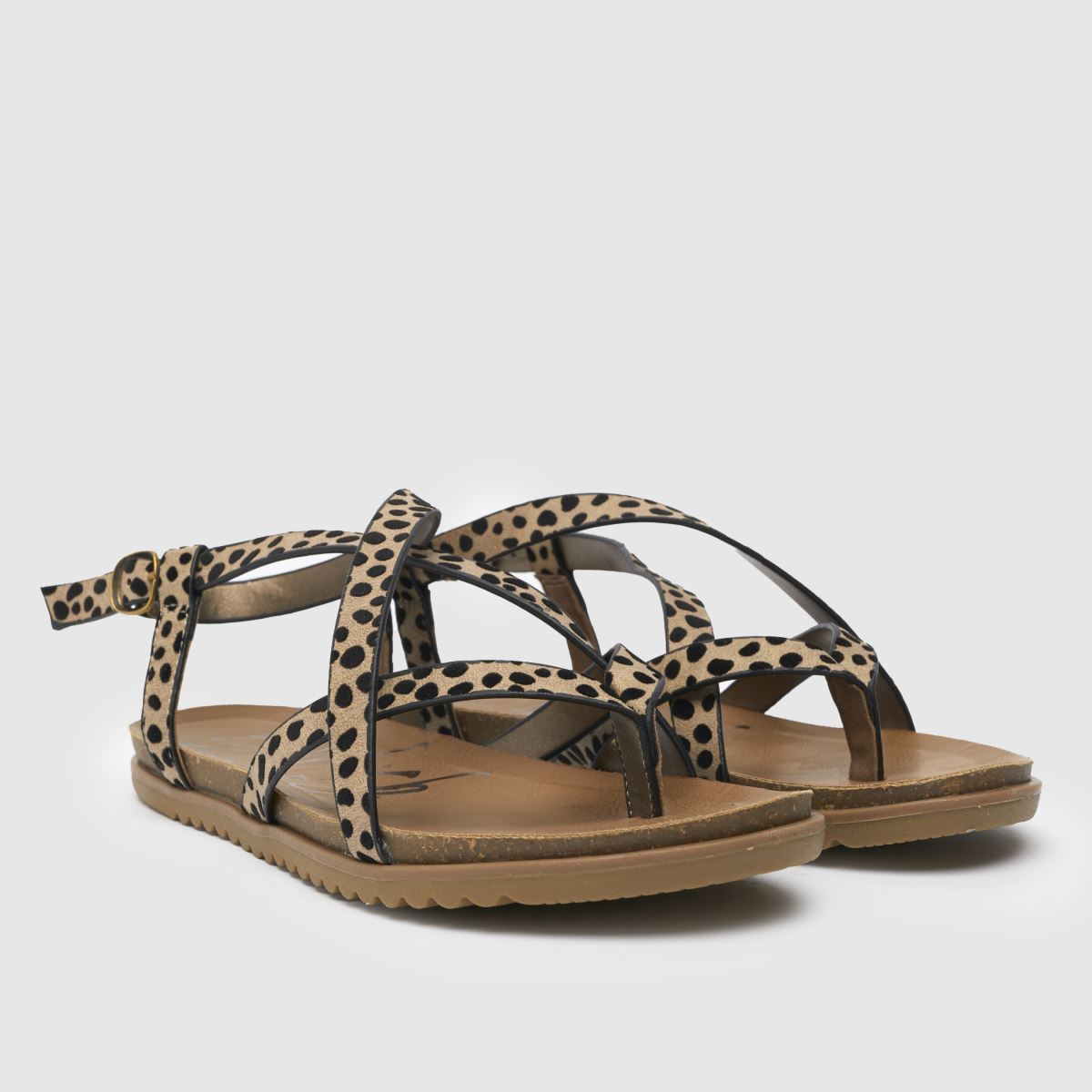 Blowfish Malibu – Mirenda-sandaler i svart och guld