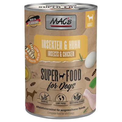 Sparpaket MAC's Nassfutter für Hunde mit Insekten 24 x 400 g