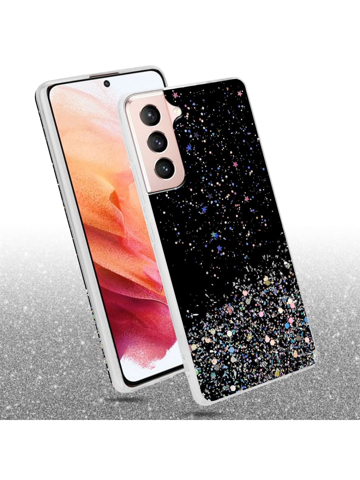 cadorabo Hülle für Samsung Galaxy S21 5G Glitter in Schwarz mit Glitter günstig kaufen onesize