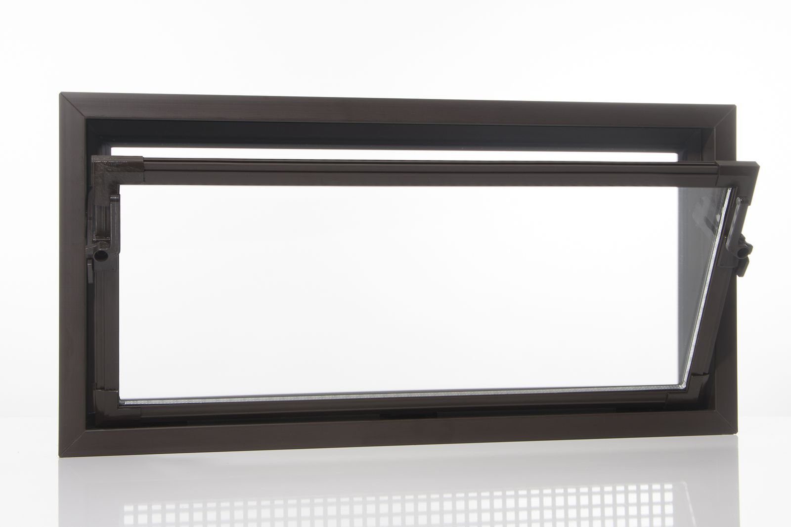 ACO Severin Ahlmann GmbH & Co. KG Kellerfenster ACO 90x60cm Nebenraumfenster Kippfenster Isofenster Fenster braun Kellerfenster, wärmeisolierende Kunststoff-Hohlkammerprofile