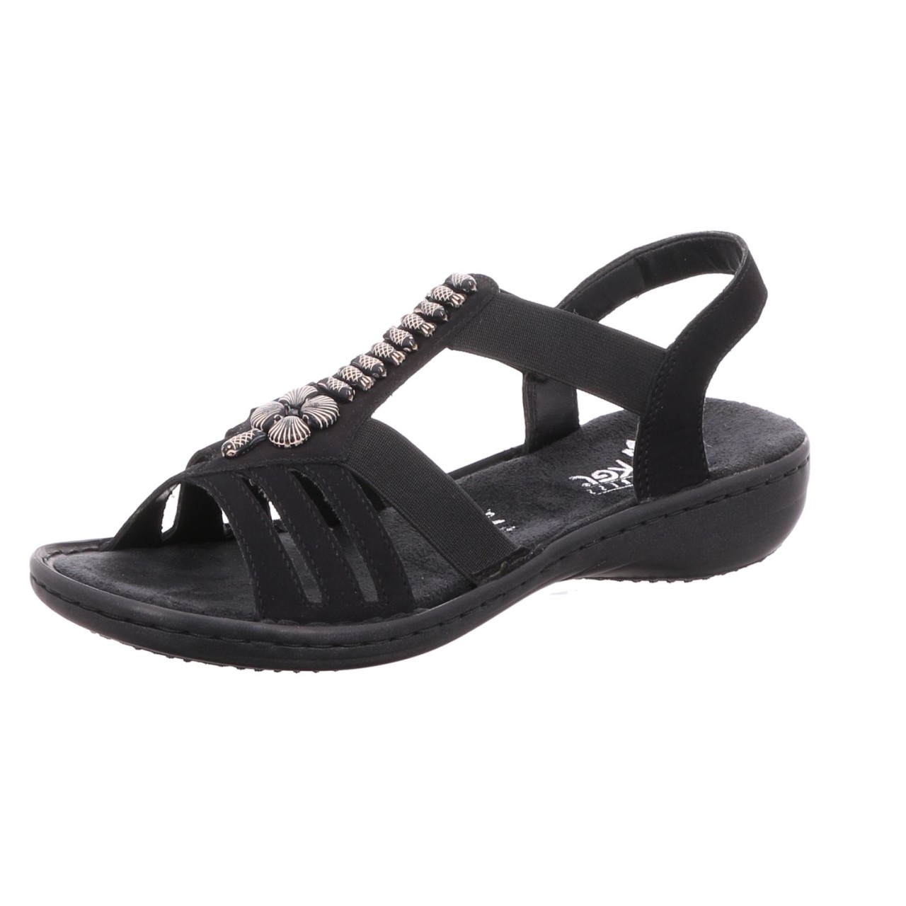 RIEKER Komfort Sandalen schwarz