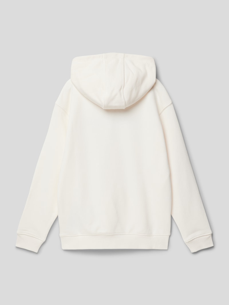 Hoodie mit Label-Stitching Modell 'ARCHED' in offwhite