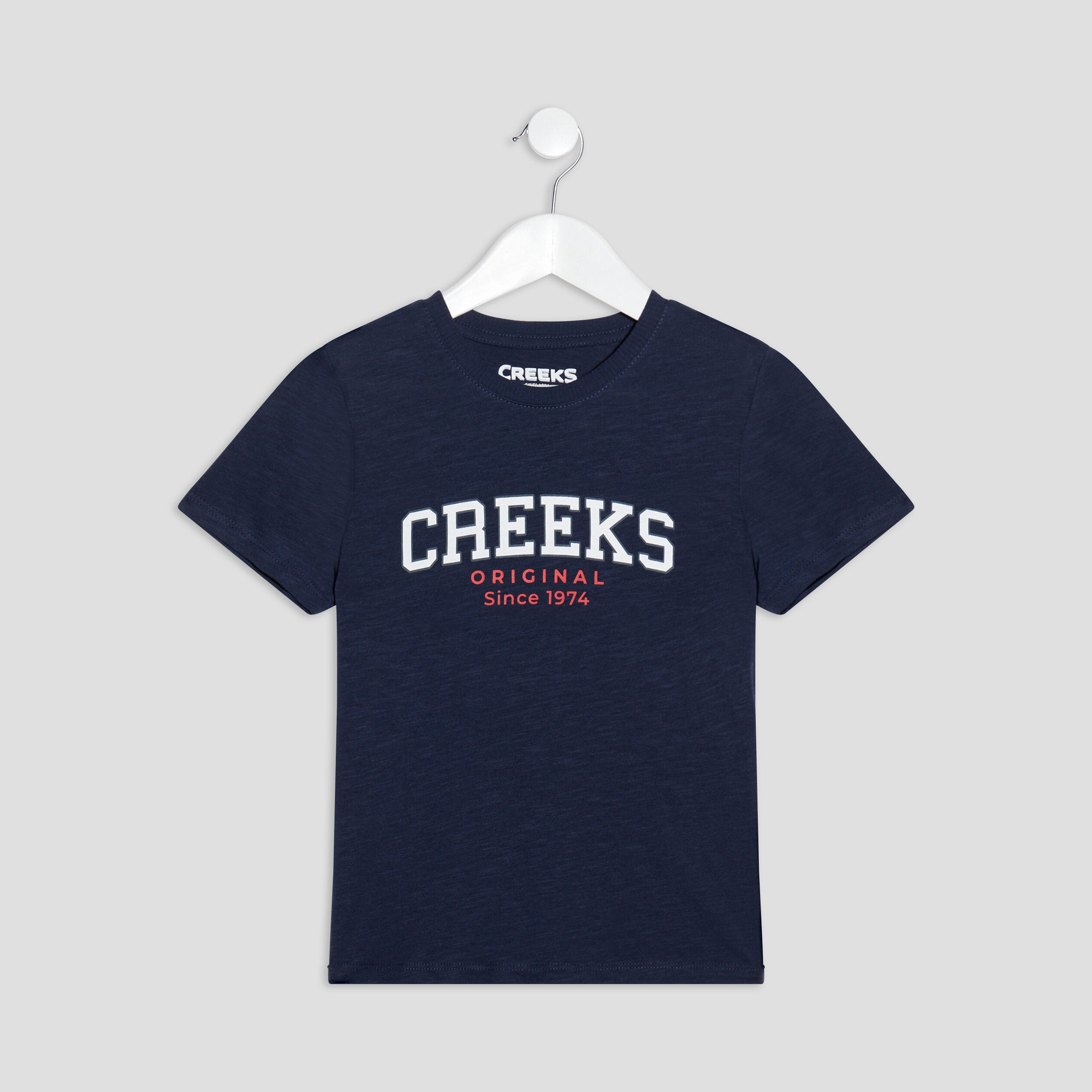 T-shirt manches courtes Creeks bleu marine garçon | La Halle