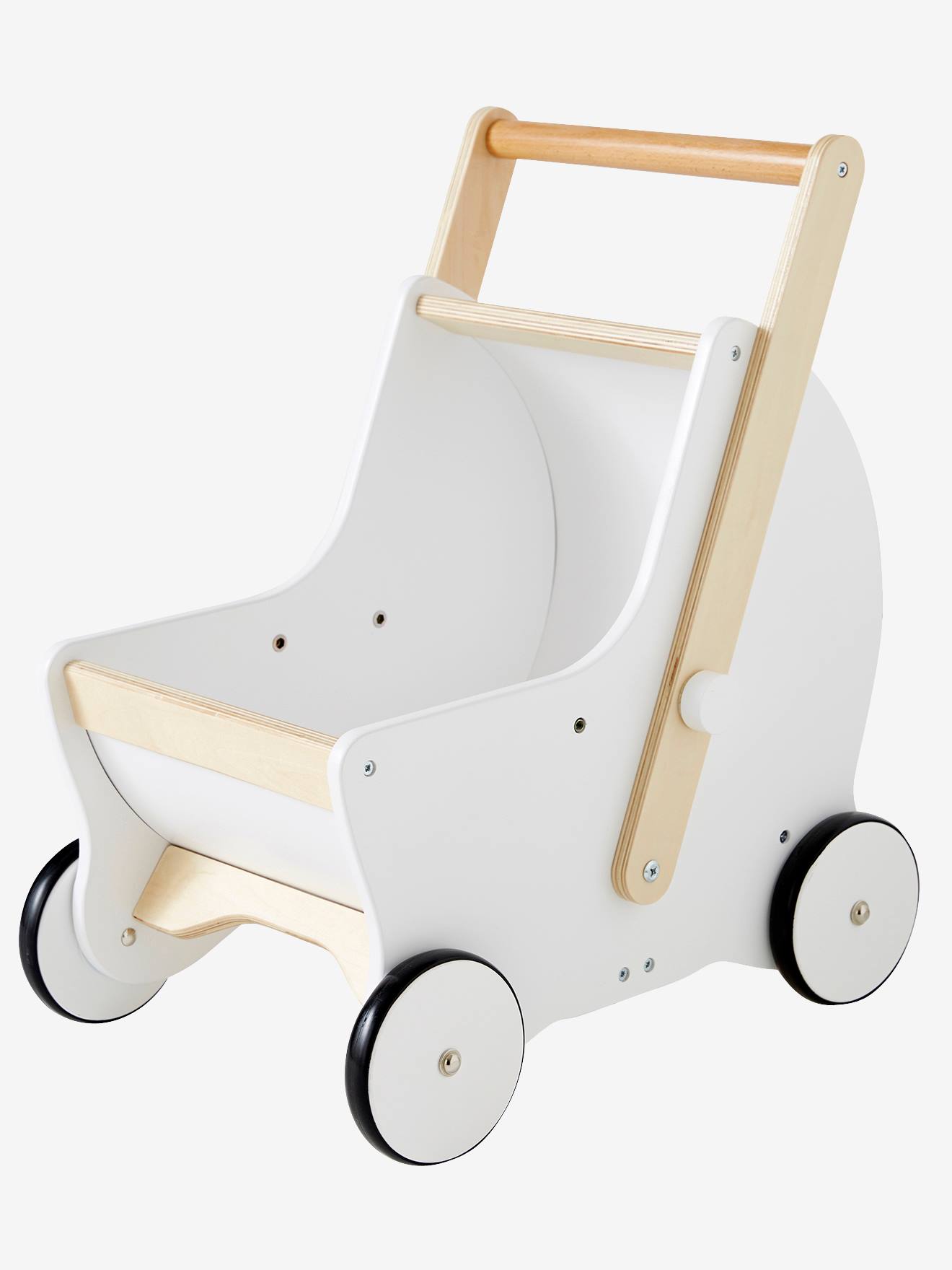 Landau de marche 2 en 1 en bois FSC® blanc