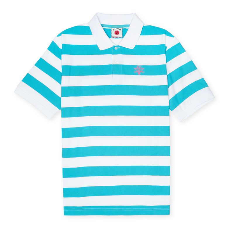 ICECREAM Striped Polo blue stripe