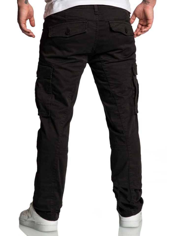 Amaci&Sons Cargo Jogger-Chino WYATT in Schwarz günstig kaufen