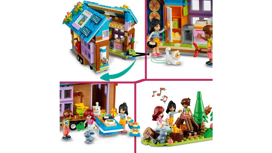 LEGO Friends 41735 Mobiles Haus, Camping-Spielzeug mit Auto