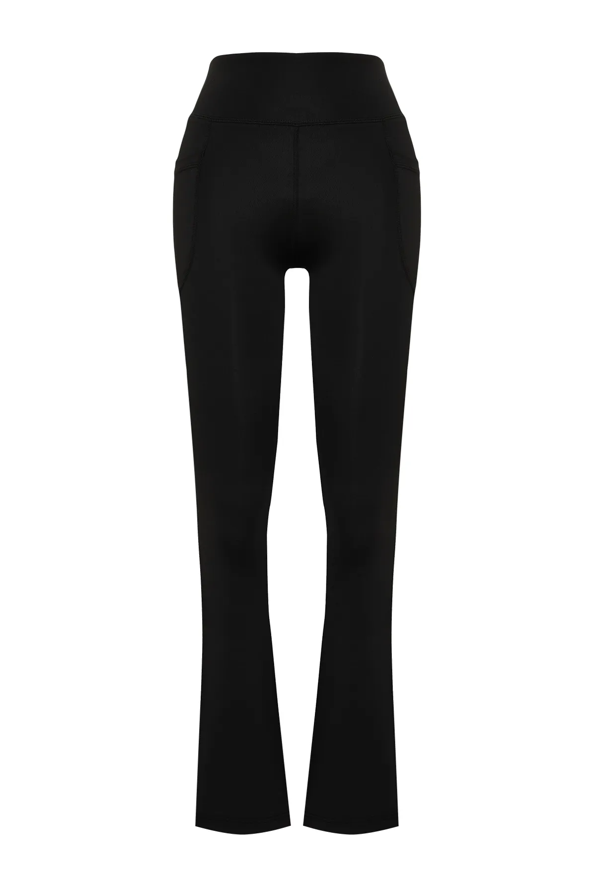 Trendyol Collection  Schwarze, gestrickte Sport-Jogginghose aus Scuba/Tauchstoff mit entspannter Passform und spanischen Beinen THMSS24EA00000