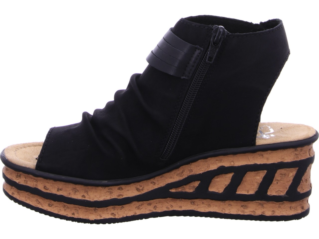 RIEKER Klassische Sandalen schwarz