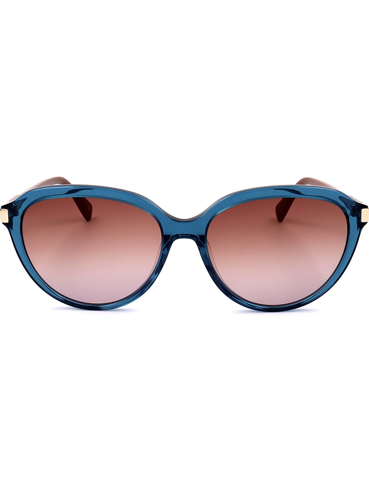 Longchamp Damen-Sonnenbrille in Blau/ Braun günstig kaufen 56