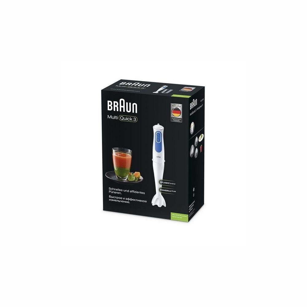Braun Stabmixer Wasserdichter Mixer Braun MQ3000WH 0,6 L INOX 13500 RPM 700W Weiß Blau