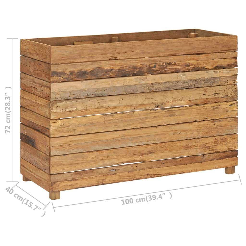 DOTMALL Hochbeet Hochbeet 100x40x72 cm Massivholz Teak und Stahl