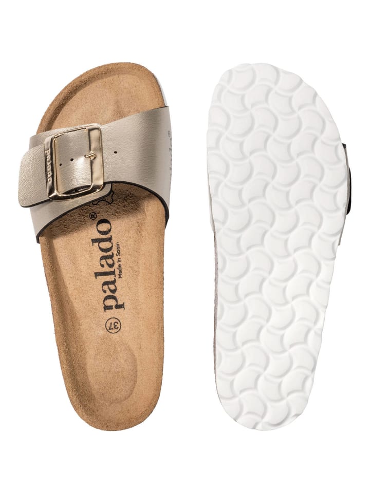 palado Pantoletten in mattgold günstig kaufen