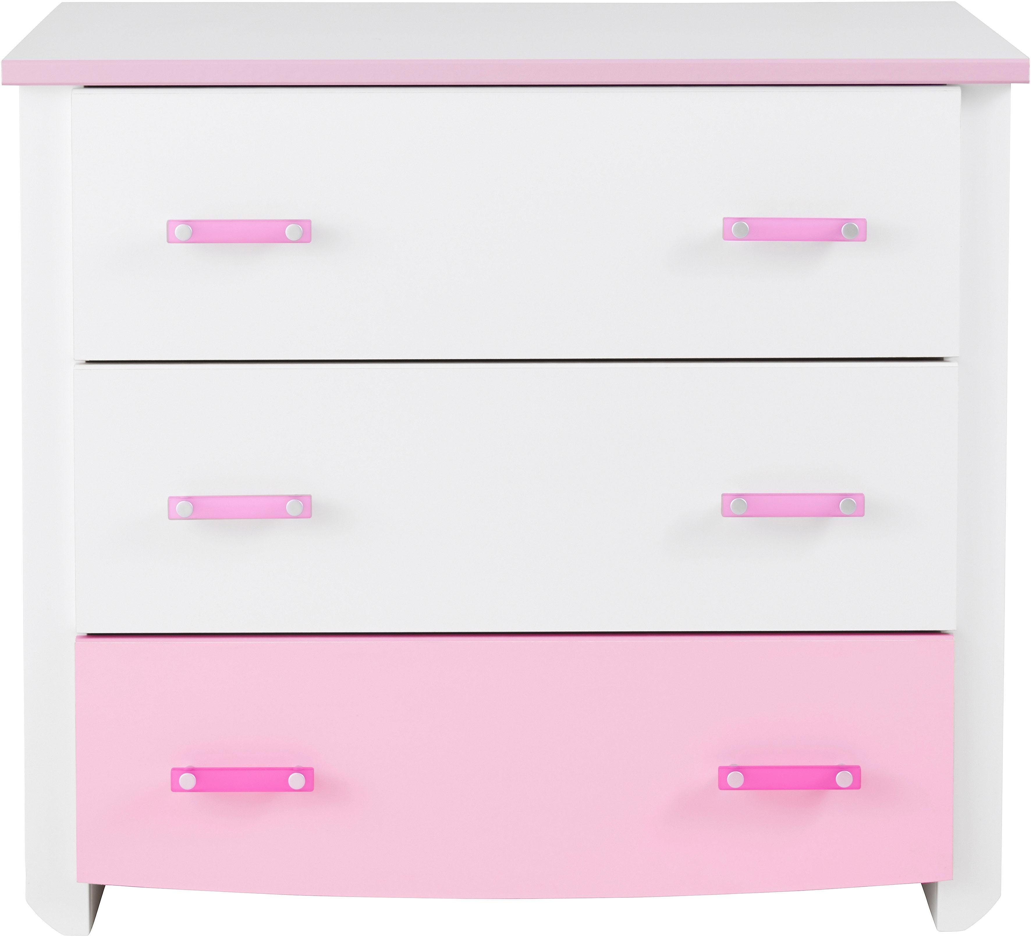 Parisot Jugendzimmer-Set Biotiful, (Set, 4-St., Bett, Nachttisch, Schrank, Kommode, Schreibtisch), mit 3-trg. Kleiderschrank