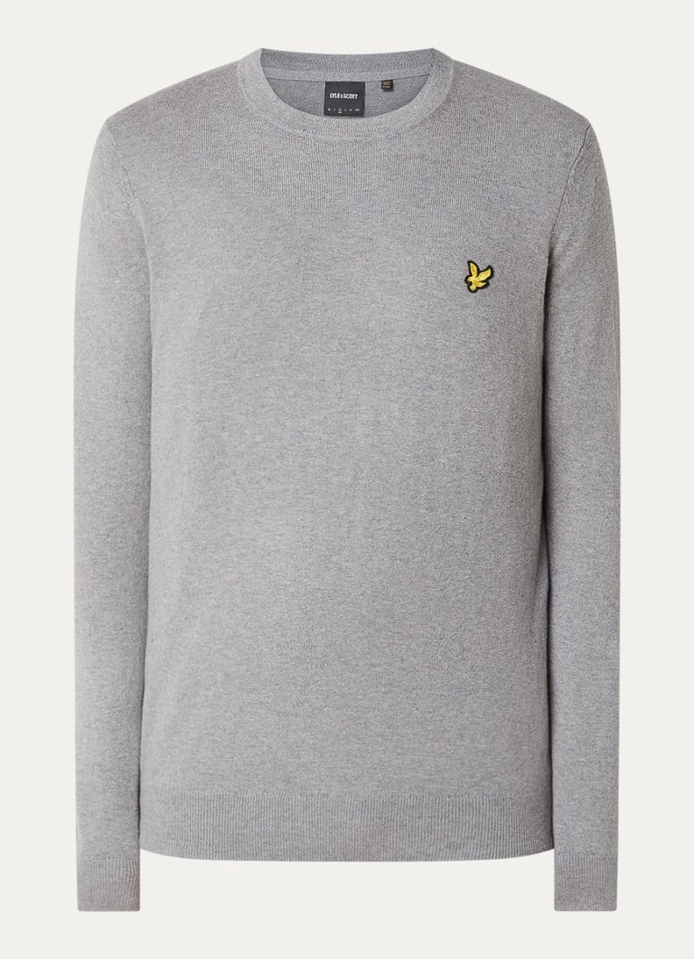 Lyle & Scott Finstrikket genser i merinoullblanding