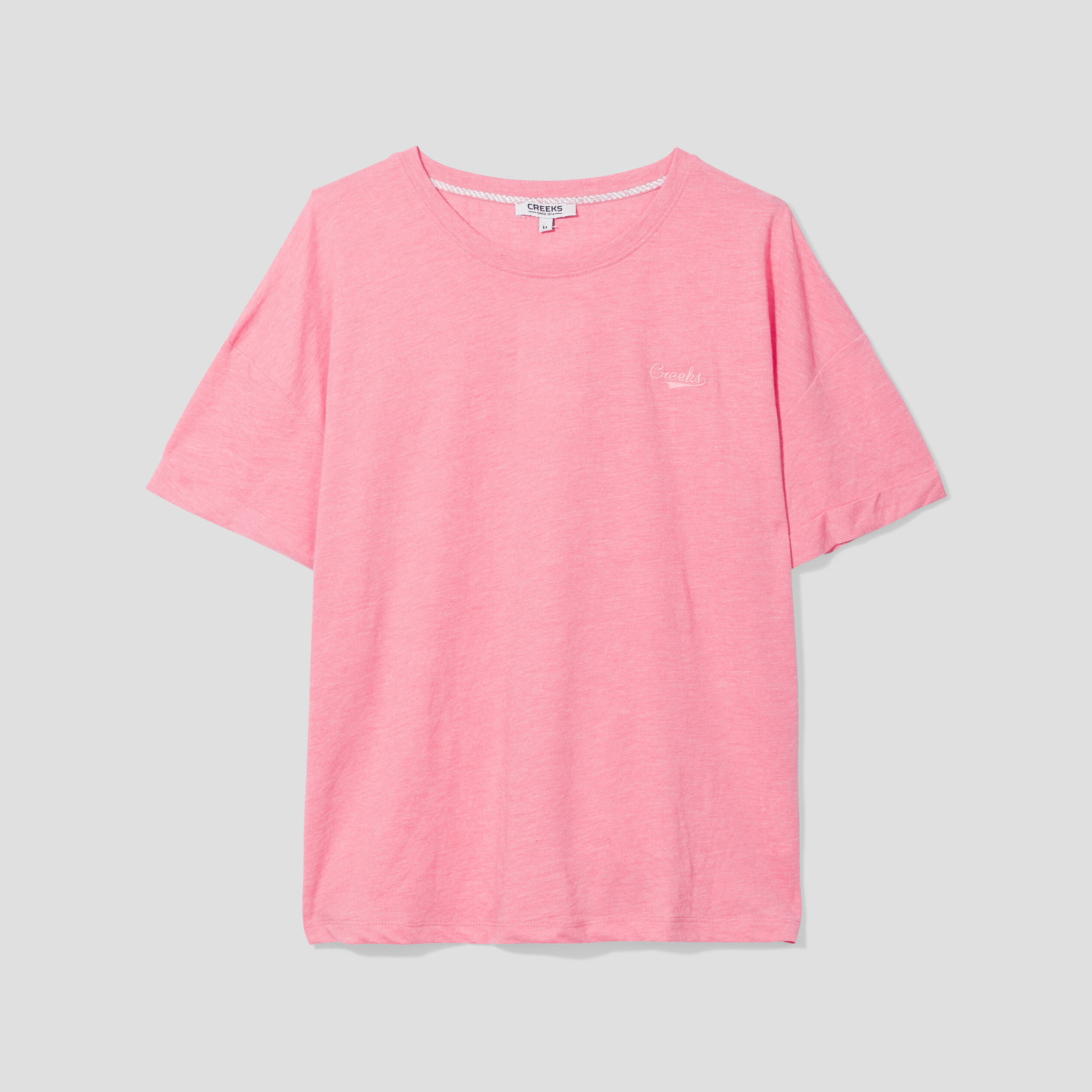 T-shirt manches courtes Creeks rose femme | La Halle