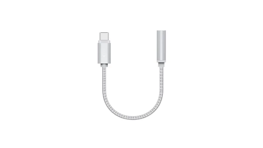 Adapter PREMIUM USB-Typ C auf AUX Buchse 3.5mm Länge 0.12m Silver