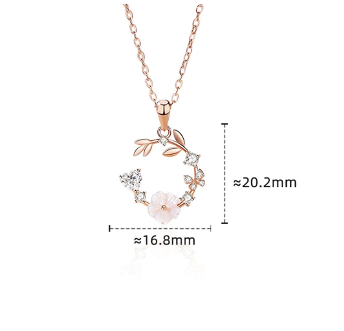 LENBEST Anhänger Charm-Ketten-Set 925 Silber Anhänger Schmetterling Girlande Halskette, 1-tlg.