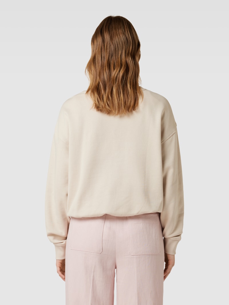 Sweatshirt mit Statement-Stitching in ecru