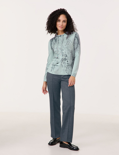 Langarmshirt mit Lurex-Details