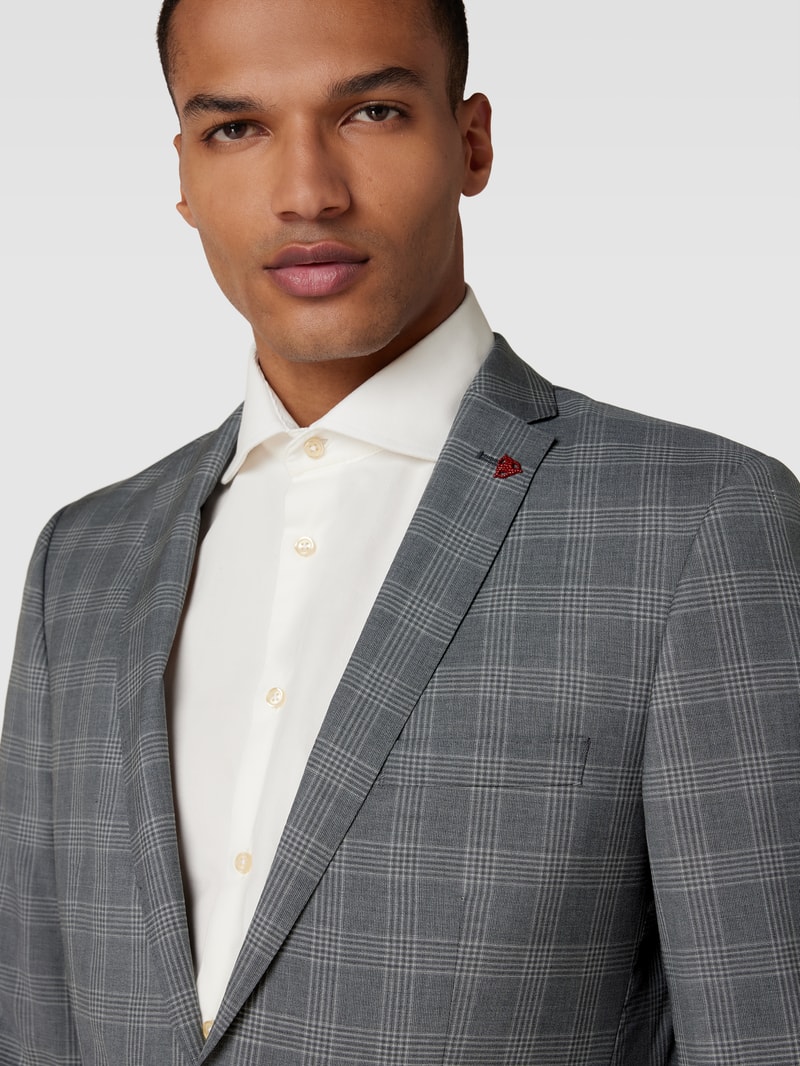 Slim Fit Anzug mit Allover-Muster in graphit