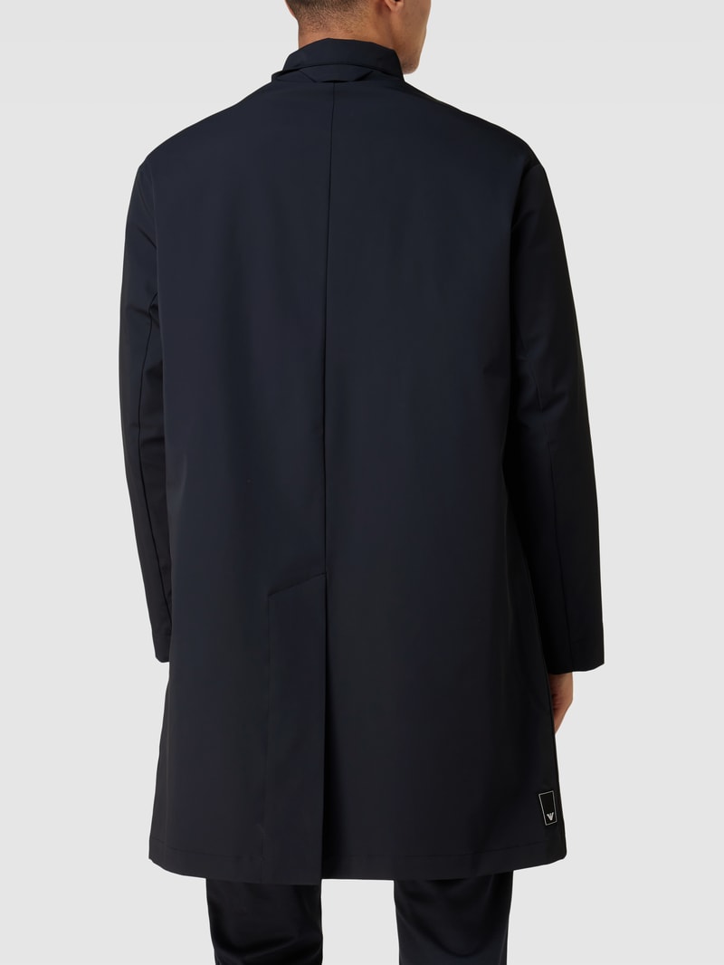 Mantel mit Stehkragen Modell 'Travel Standup Trench' in marineblau