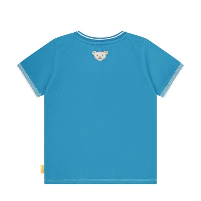 T-Shirt kurzarm, mittelblau für Jungs