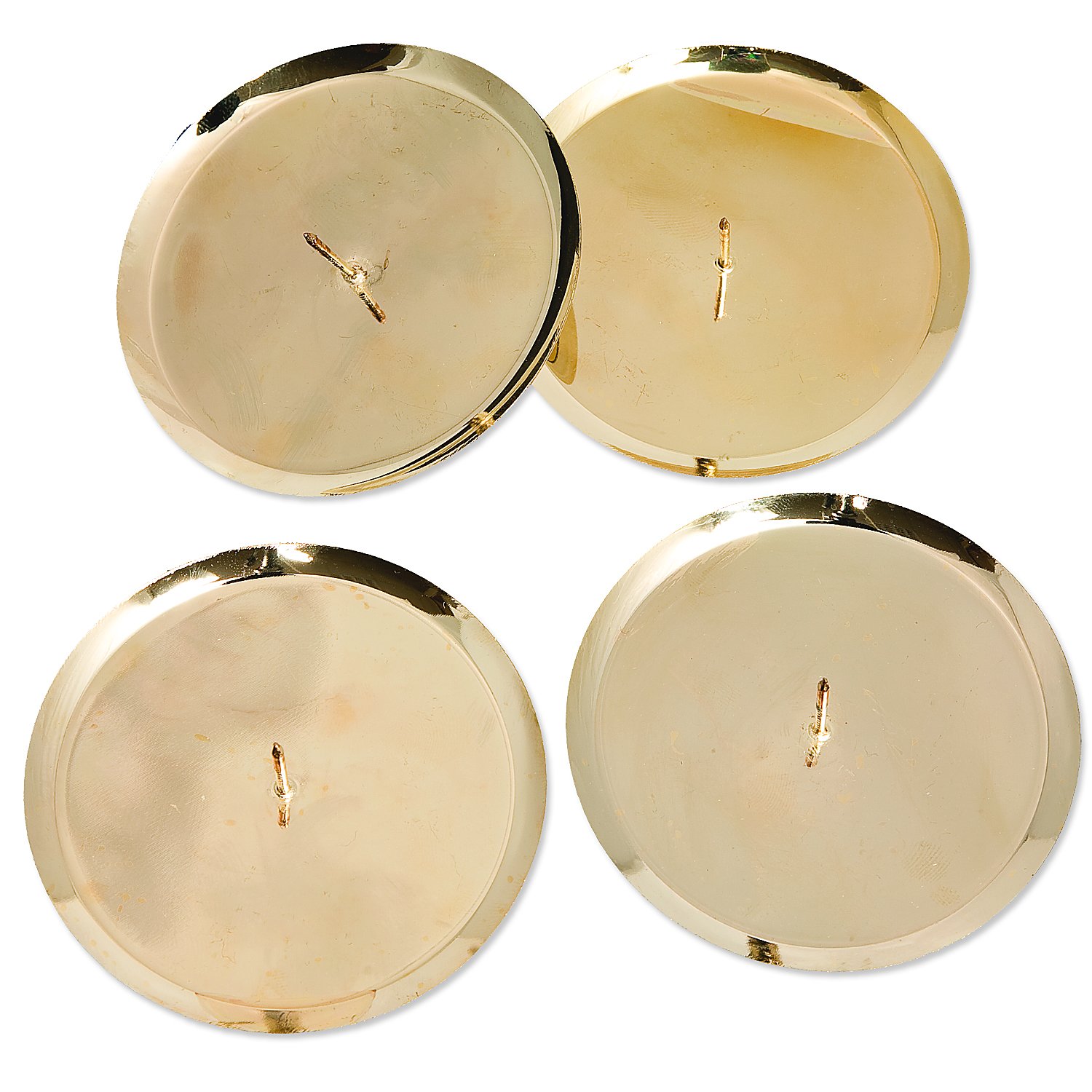 Kerzenhalter zum Stellen, gold, 7,5 cm Ø, 4 Stück