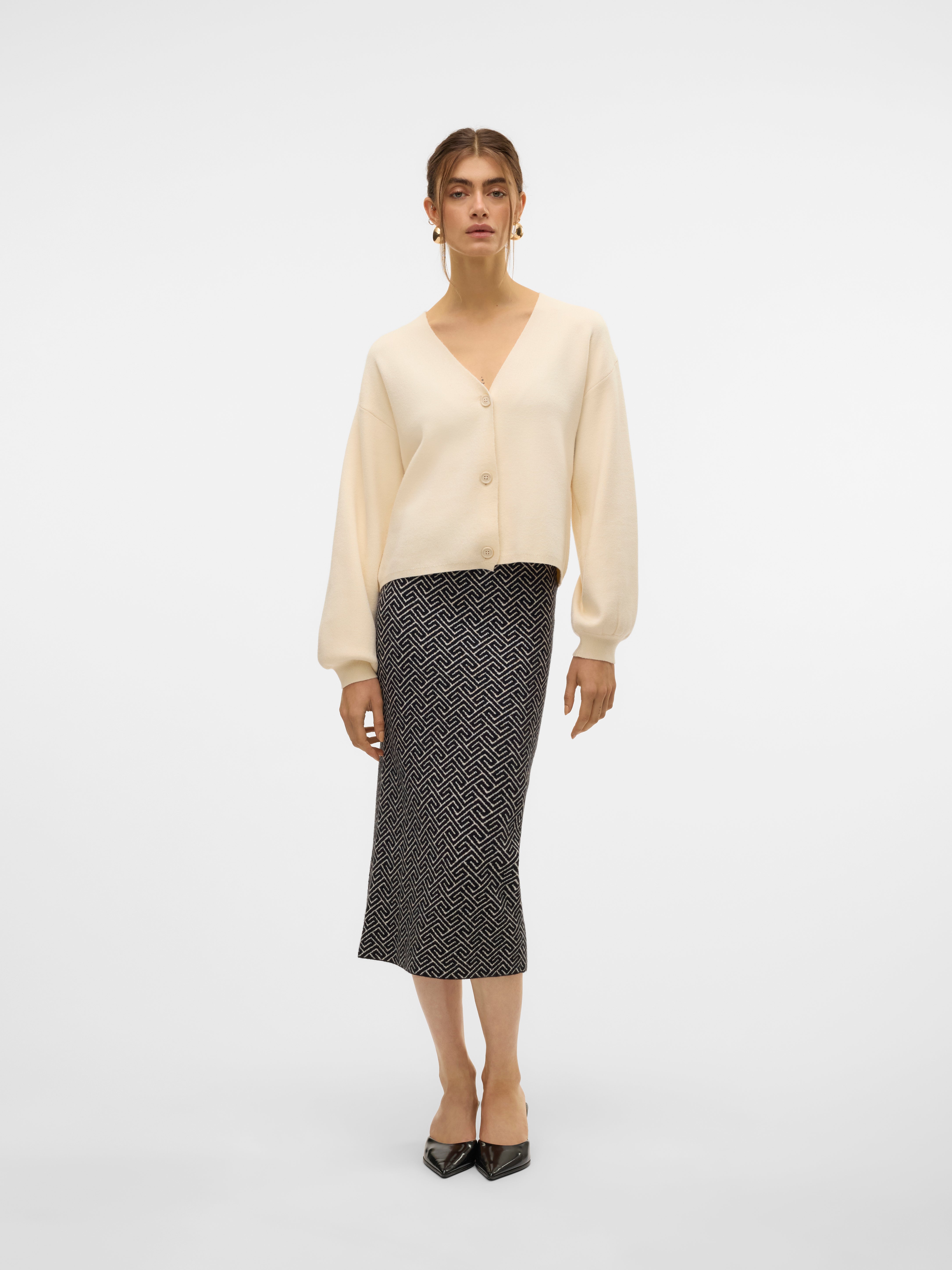 VMARIA Hohe Taille Langer Rock