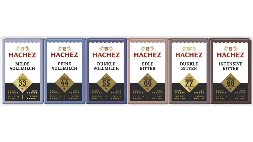 Hachez Täfelchenschuber Mischpackung 90 g