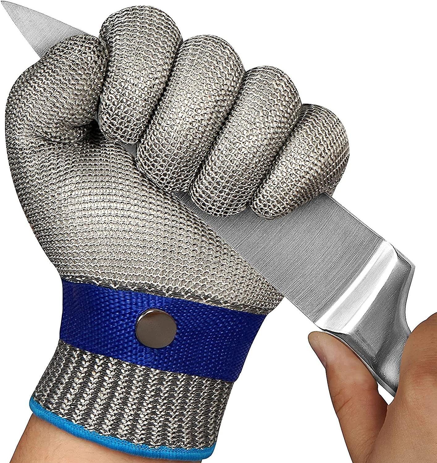 ZanMax Schnittschutzhandschuhe Schnittfeste Handschuhe aus Edelstahlgewebe